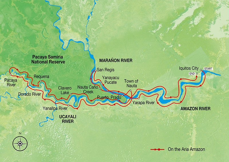 Amazon River Peru Map